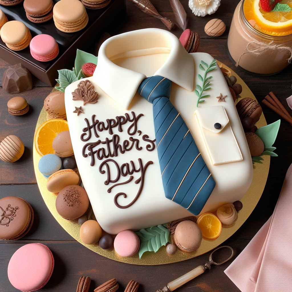 کیک روز پدر با طرح پیراهن و کراوات